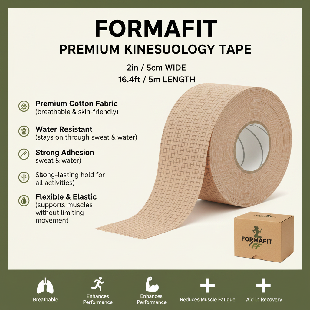 Beige Kinesiology Tape - Larger Product, Smaller Box