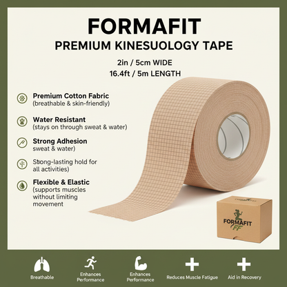 Beige Kinesiology Tape - Larger Product, Smaller Box