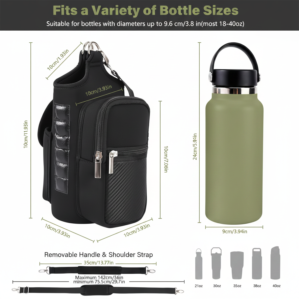 Premium Sizing Infographic - Olive Green